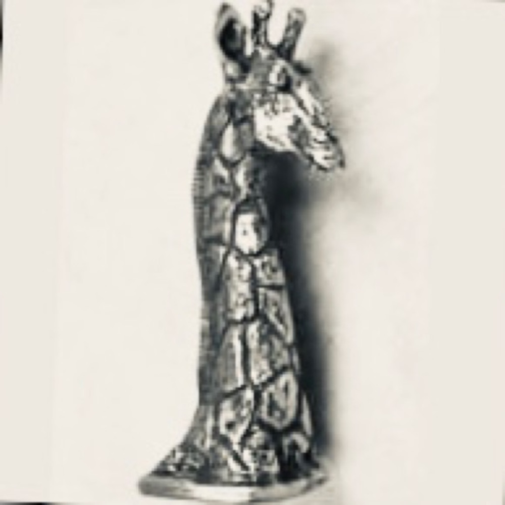 Ann - At - Home Right/Left Giraffe Metallic Silver Tone Cabinet Pulls